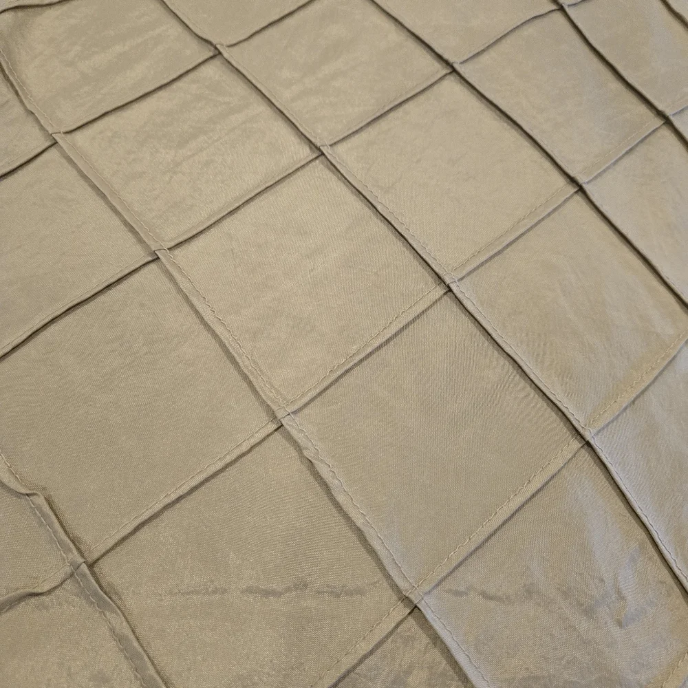 Elegant King Duvet Set – Sateen Finish with Diamond Stitching, Taupe